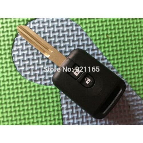 5Pcs/Lot Replacement Key Case For Nissan 2 Buttons Remote Shell Blank Cover With Pad Uncut Blade No Logo Car Accessories Parts