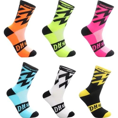 Sport Cycling Men Women Socks Running Professional DH3 Wearable Road Bicycle Function Knee High Racing Compression Long Sockken