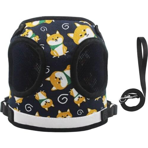 Dog Harness Small Medium Dogs Puppy Cat Vest and Leads Reflective Set with 1.5 Leash Walks For Pet Accessories Animal Products