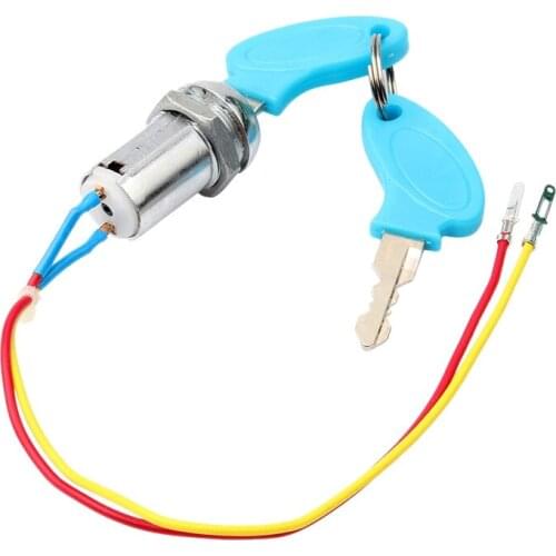 Universal Starting Switch Key Lock Wires Ignition Power Keys Switch for Electric Bike Scooters E-Bike