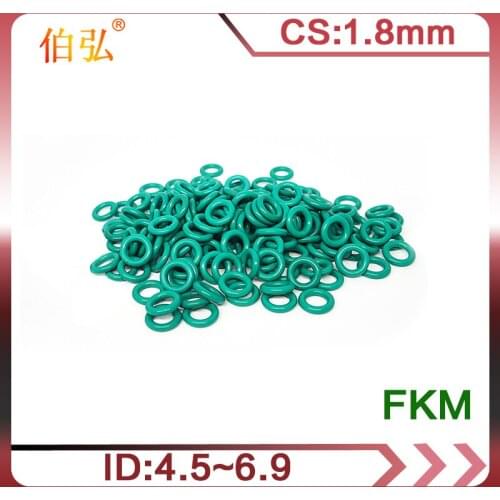 Fluororubber O-Ring 10PCS/lot FKM Sealing CS 1.8mm OD4.5/4.87/5/5.15/5.6/6/6.3/6.7/6.9mm O-Ring Seal Gasket Ring