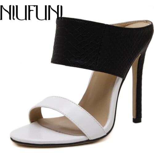 Open Toe High Heels 11cm Women Slippers Shoes 2020 Sexy Casual Shoes Thin Heels Sandals Hot Sale Fashion Slippers