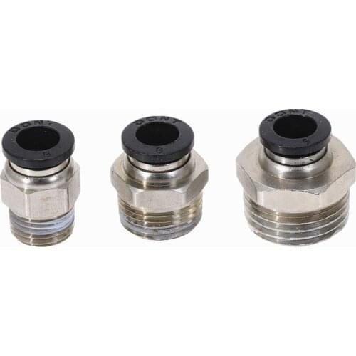 10PC PC8-1 PC8-2 PC8-3 4 Pneumatic Fittings PC8 Male thread -1/8 1/4 3/8 1/2 01 02 to Tube push air tube Straight connection 8mm