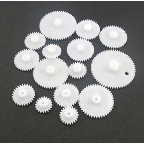 15 pcs/lot Bilayer gears plastic gear transmission gears motor gear for car model