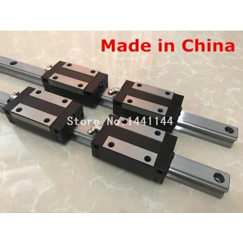 2 set linear rails HGR15+1 ballscrews SFU1605 any length+ballscrew supportBK/BF12+1 couplers for CNC