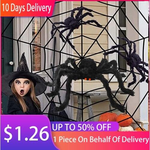 25cm/45cm/55cm/70cm/Black Spider Halloween Decoration Haunted House Prop Indoor Outdoor Giant Decor Xmas Gift Christmas