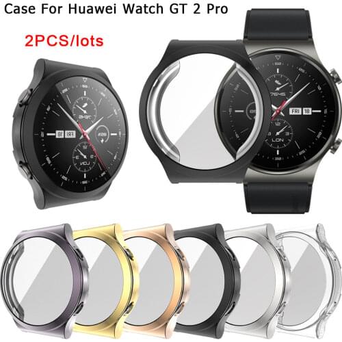 2PCS TPU Watch Case For Huawei Watch GT 2 Pro Protective Cover Full Screen Protector Shell For Huawei GT2 Pro Cases Edge Frame