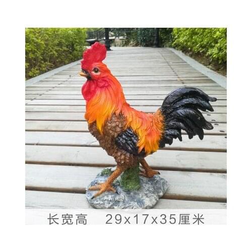 Business gift decoration gold yellow chicken Big cock animal appearance animal ornament type desktop Golden