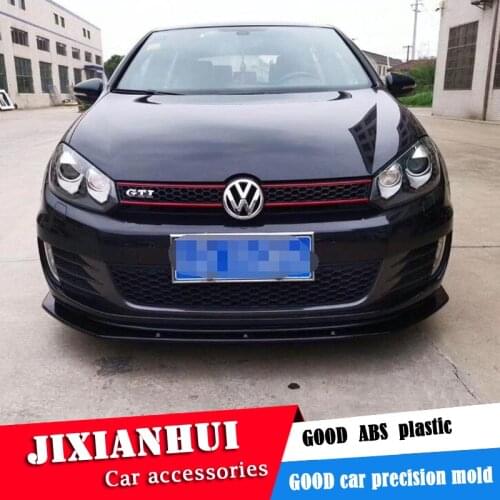 For Volkswagen GOLF 6 GTI Body kit spoiler 2010-2012 For 6-GTI ABS Rear lip rear spoiler front Bumper Diffuser Bumpers Protector