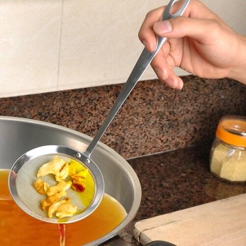 Practical New Mesh Strainers Stainless Steel Colander Cooking Tools Soup Skimmer Scoop Colander Kitchen Accessories