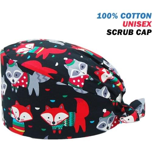 Surgicals Cap Cotton Adjustable Beauty Shop Lab Dental Nursing Caps gorros quirurgicos mujer Anime Printing Working Scrubs Hats