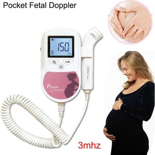 Fetal Doppler 3.0MHz Prenatal Baby Heart Rate Detector Home Pregnancy Baby Monitor Portable Fetal Sound Ultrasound Detector