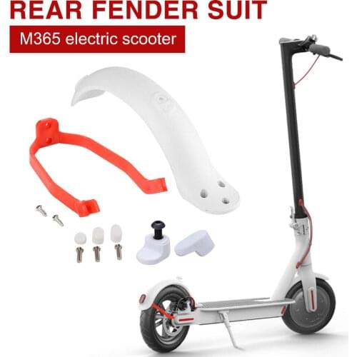 Electric Scooter Rear Mudguard Set With LED Tail Lamp Fender Bracket Support Splash Mud Guard for Xiaomi Mijia M365 Repair Parts