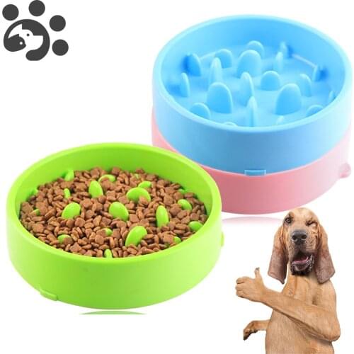 Slow Feeder Dog Bowl Accessories for Small Large Dogs Plastic Feeding Bowl Anti-choking Pet Dog Food Bowls Supplies for Cats
