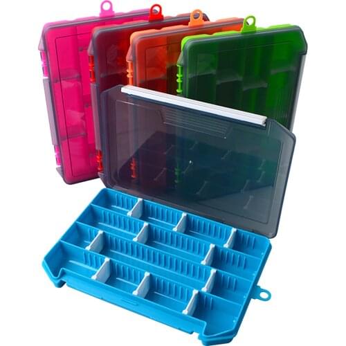 Lixada Fishing Tackle Box Bait Lure Hooks Box Bait Storage Case 14 Compartment Fishing Tool Tackle Sorting Box for Pesca