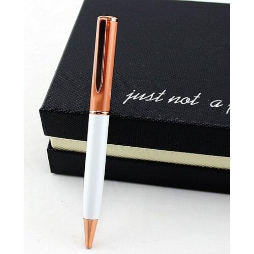Business metal ballpoint pen learning office stationery school gift pen luxury hotel business pen black Ink Pen 0.7mm Nib