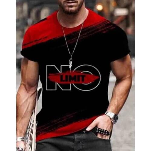 2021 New Men T-shirt Summer Fashion Short-Sleeved 3D Oversize Tops Color Matching Letter Cool Printing T Shirt Mens Clothing