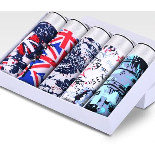 Male Underwear Boxers Summer Smooth Ice Silk Boxer Men Cartoon Mens Sexy Panties Shorts Comfortable Underpants Man