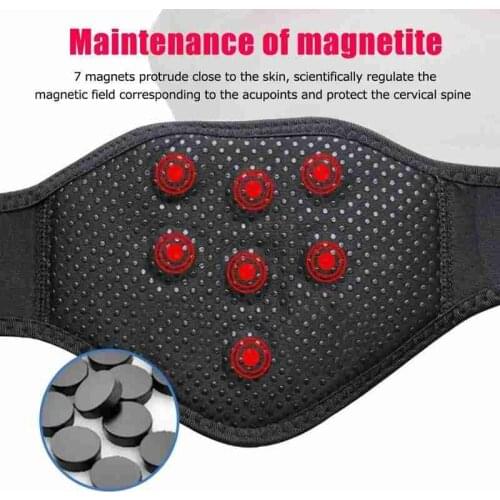 New Hot-pressed Neck Protector Self-heating Magnetic Therapy Warm Neck Support Magnet Tourmaline Body Pain Health Care Belt