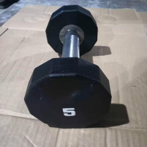 Factory Direct Selling 5kg PU Fixed Dumbbell Barbell Disk Dumbbell PCs Fixed Barbell Men Gym Commercial Use Personal Trainer