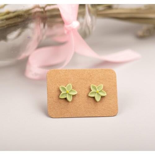 Multicolor cute little Flowers Ceramic Earrings Fashion Gift Ear Studs Jewelry Wholesale For Women Girl #LY534