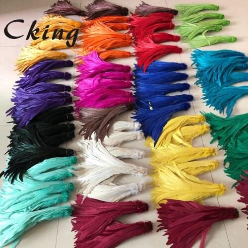 Cking 100PCS 20-25CM/8-10 Inches Colorful rooster coque feather Or chicken feather plumas For Carnival Jewelry Making Crafts