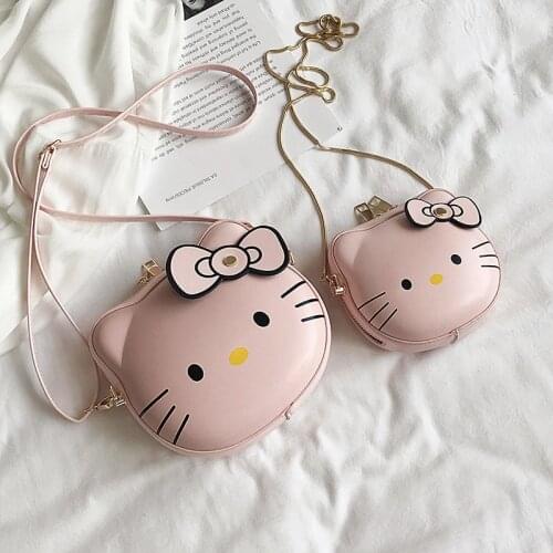 Sanrio Hello Kitty Cartoon Messenger Bag Girl 2021 Childrens Cartoon Girl Shoulder Bag Kids Messenger Bag