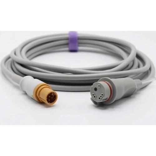 Compatible Draeger 7 Pins IBP Adapter Cable to Connector Utah/ Edwards/ Medex Abbott