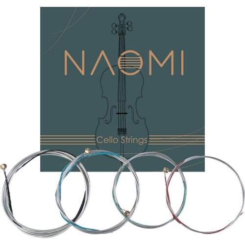 4pcs A D G C Cello String Cello Nickel Plate Strings Stringed Instrument Replacement Accessories for 4/4 3/4 1/2 1/4 1/8 Size