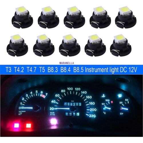 10x T3 T4.2 T4.7 T5 B8.3 B8.4 B8.5 LED Car light Bulb Luces LED Para 1 LEDs 1210 5050 SMD Auto Interior Side light