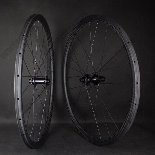 FIERCE 12K Carbon-Wheelset 30mm Depth Disc Brake 700C NOVATEC 411-412SB/CT37 Carbon Road Racing Bike Superlight Wheelset
