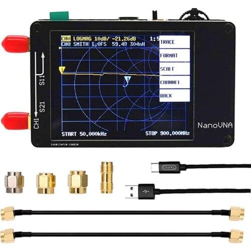 Fashionnanovna Vector Network Analyzer,50Khz-1.5Ghz 2.8Inch LCD Digital Display Touching Screen Shortwave MF HF VHF Analyzer