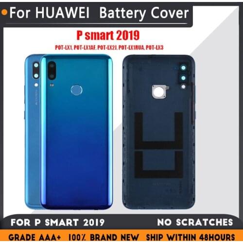 Back Battery Cover Door For Huawei P smart 2019 POT-LX1 LX2J LX3 With repair parts,For P smart 2019 Housing Rear Replacement