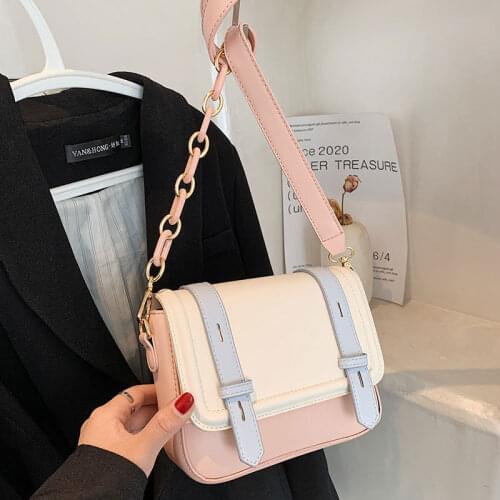 Textured Bag Female 2021 Summer New Trendy Fashion One-shoulder Messenger Bag Acrylic Chain Casual All-match Small Square Bag