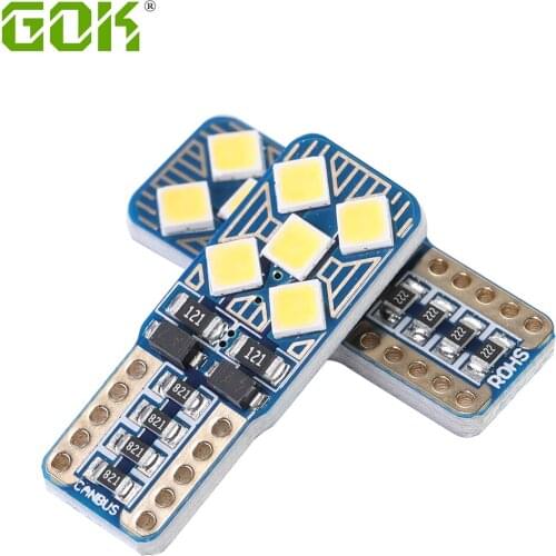 10pcs Car led T10 192 194 168 W5W LED Bulbs 10SMD 3030 Car Tail Lights Dome Lamp White DC 12V Canbus Error Free Auto Accessories