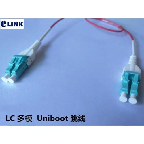 10pcs LC Uniboot DX duplex fiber patchcords 2 CORE OM3 1M 3M 5M 10M 15M 20M optic fibre jumper 2.0mm 3.0mm free shipping ELINK