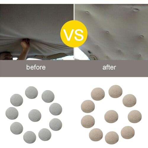 10Pcs Buckles Universal Car Interior Ceiling Cloth Fixing Screw Cap Roof Snap Rivets Retainer Automotive Headliner Repair Button
