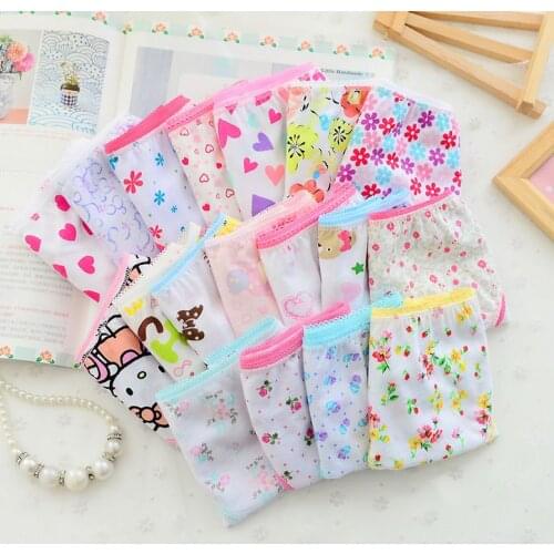 6 pieces/lot Cotton Panties Baby Girls Floral Underwear Kids Short Briefs Children Underwear Girls shorts Underpants