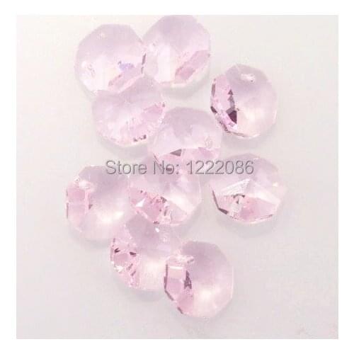600Pcs AAA Machine Cut Pink 14MM Cctagon Beads Crystal Chandelier Parts Decoration