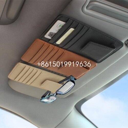 Car sun glasses case name card credit For Audi VW BMW Ford Fiat Mazda Toyota Peugeot Volvo Lexus Maserati Mitsubishi