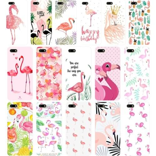 221H Hot Flamingo Phone Cases Summer Flamencos Pattern Soft Silicone Tpu Cover Case for huawei Honor 7a pro 7x play case