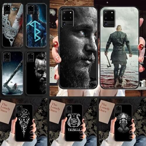 Vikings TV Phone case For Samsung Galaxy Note 4 8 9 10 20 S8 S9 S10 S10E S20 Plus UITRA Ultra black luxury hoesjes soft Etui
