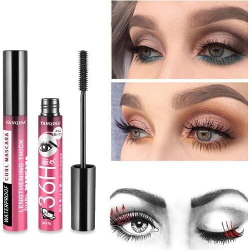 Black Mascara Eyelashes Makeup 4D Silky Eyelashes Lengthening Eye Cosmetics Makeup Waterproof Mascara Volume YH2181