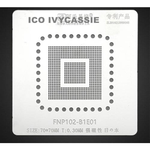 FNP102-B1E01 BGA Stencil LCD Screen Board IC Reballing Pins Solder Tin Plant Net Amaoe Square Hole Heating Steel Mesh