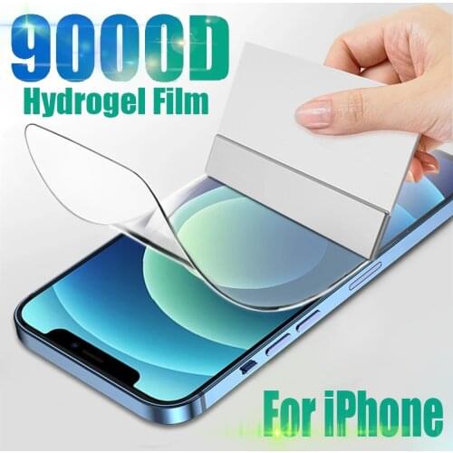 Full Cover Hydrogel Film Screen Protector For iPhone 11 12 Pro MAX Mini iPhone X XR XS 7 8 6 6s Plus SE 2020 Max Not Glass