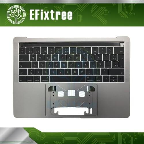 A1706 keyboard Spanish with topcase 2016 2017 Year For Macbook Pro 13'' Retina A1706 Palmrease SP Keyboard Top Case Space Grey