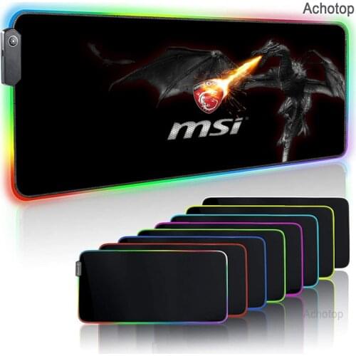 MSI Mouse Pad RGB Colorful Gaming MousePad Tapis Souris Computer RGB XXL Large Mouse Pad With Backlight RGB Keyboard Mousepad