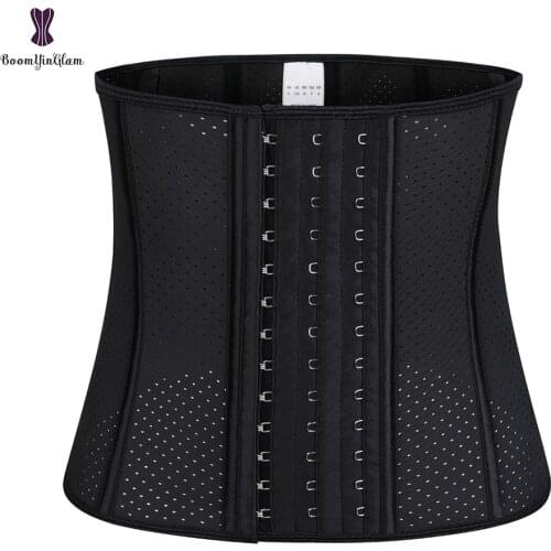 Latex Underbust Corset Waist Trainer Training Cincher Steel Boned Breathable Korset For Sport Gym Running Corselet