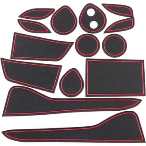 Foal Burning Car Anti Slip Gate Slot Pad Mat Non-slip Door Groove Mats for Toyota C-HR Chr C HR 2016 2017 2018 Auto Accessories