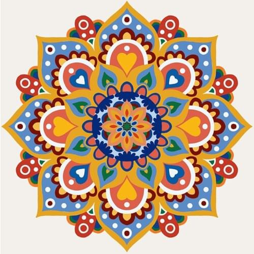 FSBCGT Mandala Flower Pictures Oil Painting By Numbers Acrylic Paint Drawing On Canvas Hand Painted Home Decor